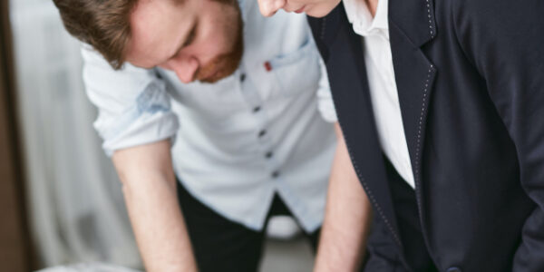 Professionals reviewing